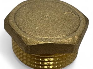 Messing afsluitplug 1 inch buitendraad